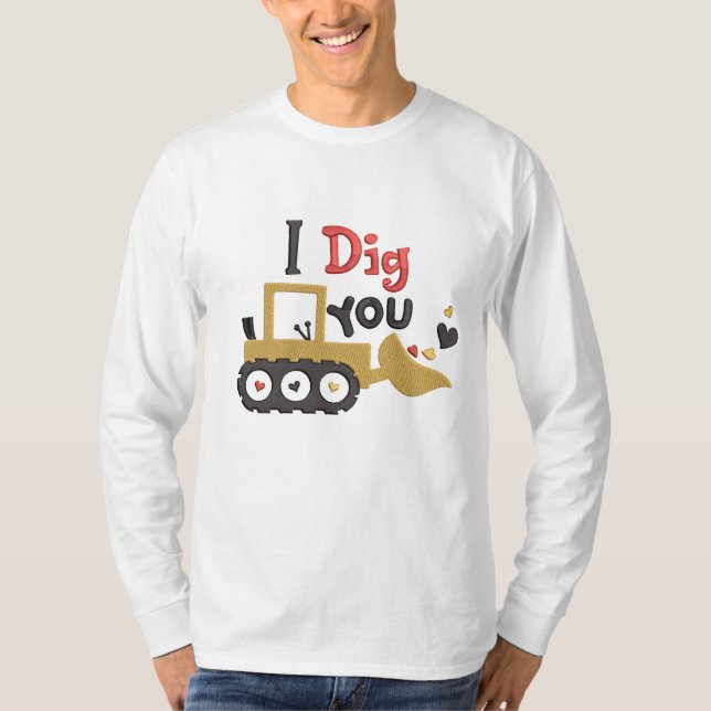 "Saint Valentin T-shirt "Je t'ai creusé" (Devant)