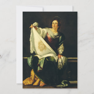 Saint Veronica von Bernardo Strozzi Dankeskarte