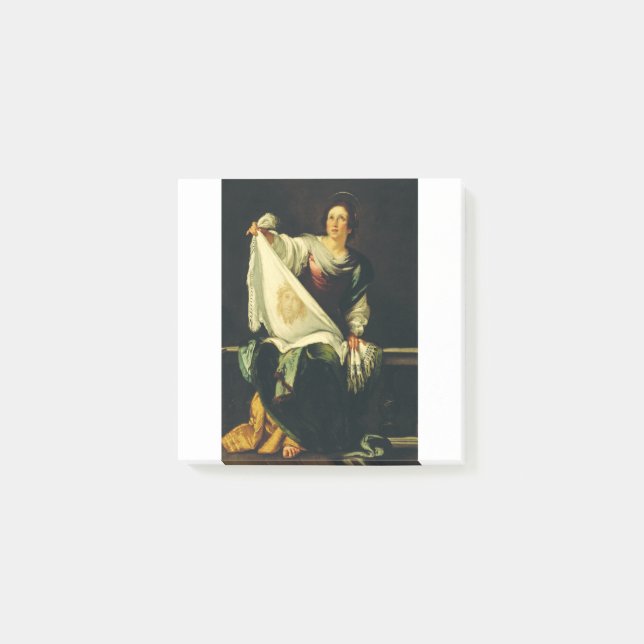 Saint Veronica von Bernardo Strozzi Post-it Klebezettel (Vorderseite)