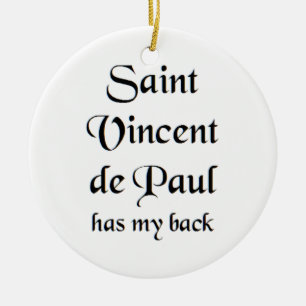saint vincent de paul keramik ornament