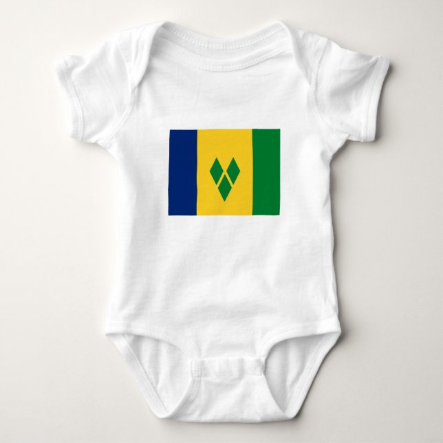 Saint Vincent Flag Baby Strampler (Vorderseite)