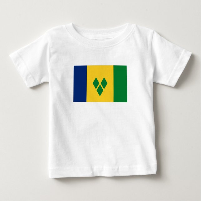 Saint Vincent Flag Baby T-shirt (Vorderseite)
