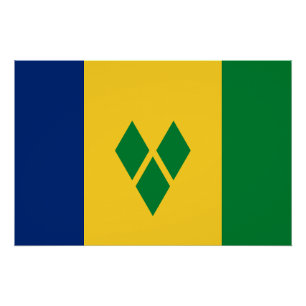 Saint Vincent Flag Poster