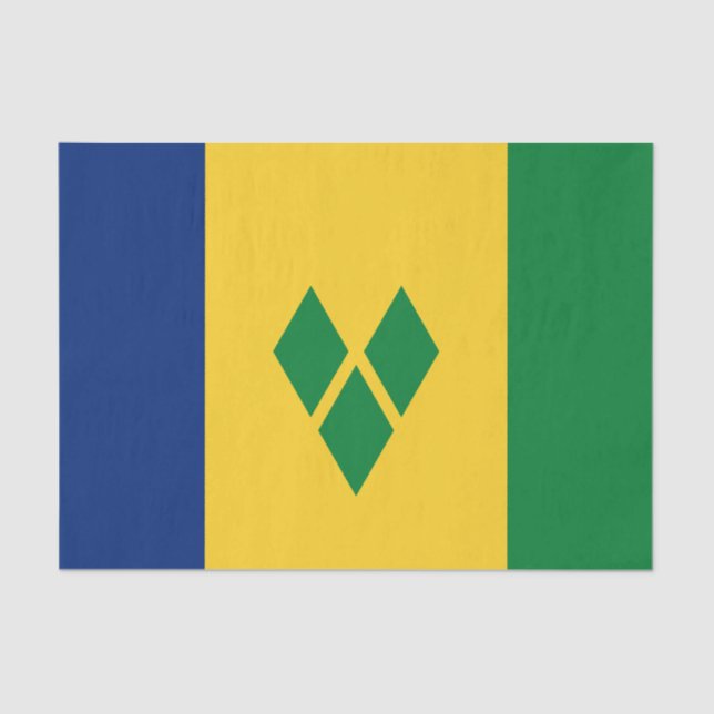 Saint Vincent Flag Seidenpapier (Vorderseite)