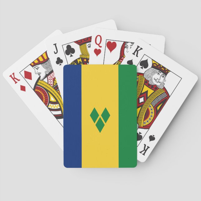 Saint Vincent Flag Spielkarten (Rückseite)