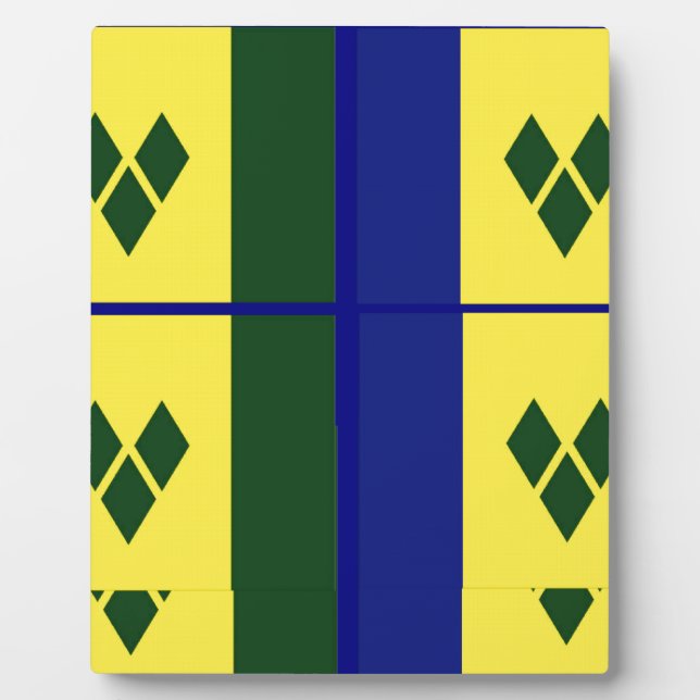 Saint-Vincent-Flagge Fotoplatte (Vorderseite)