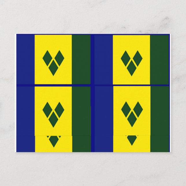 Saint-Vincent-Flagge Postkarte (Vorderseite)