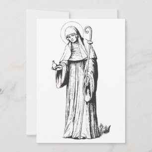 Saint Walpurga Mittelalterliches angelsächsisches Einladung