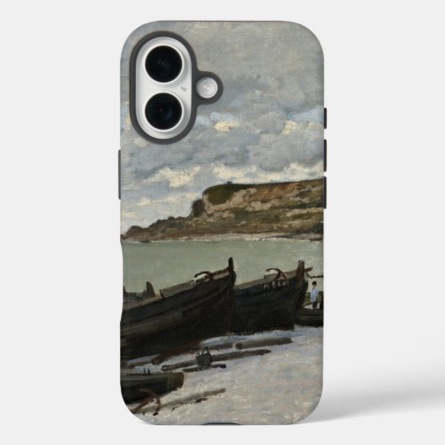 Sainte-Adresse by Monet - Bewölkte See iPhone 16 Hülle (Rückseite)