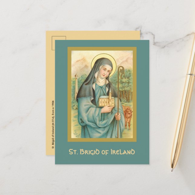 Sainte Brigitte d'Irlande (M 014) Carte postale (Devant/Arrière en situation)