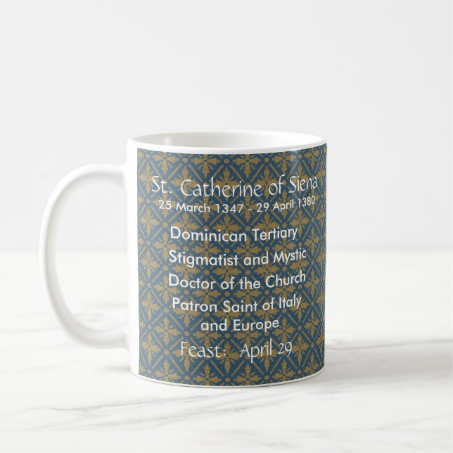 Sainte Catherine de Sienne (BK 19) Mug de café 2.1 (Gauche)