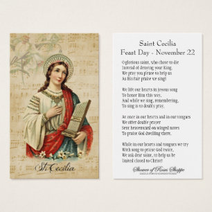 Sainte Cécile Patronesse des Musiciens - Carte Sai