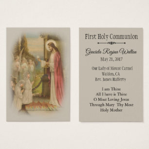 Sainte communion d'enfant saint de carte de