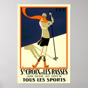 Sainte Croix Les Rasses Schweiz Vintage Poster