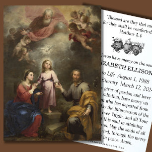 Sainte Famille catholique funéraire Carte Sainte -