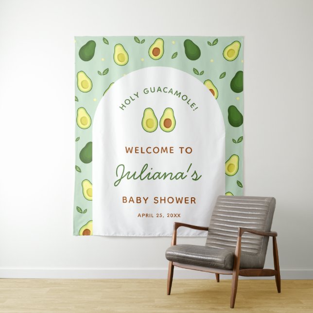 Sainte Guacamole Avocado Green fond de tapisserie (En situation)