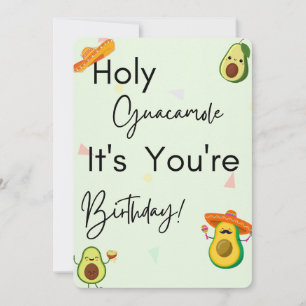 Sainte guacamole c'est ton anniversaire ! carte 
