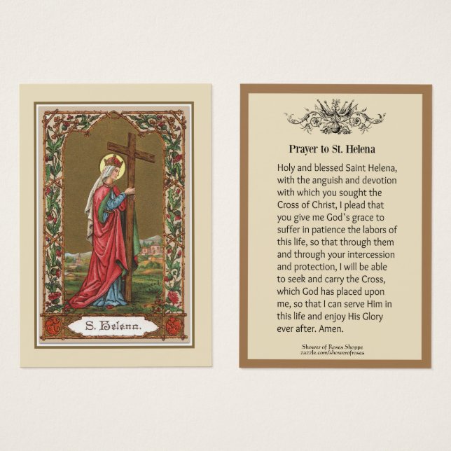 Sainte-Hélène Hélène Prière religieuse catholique (Devant & derrière)