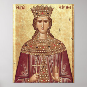 Sainte Irène la Grande Martyre Impression d'icône 