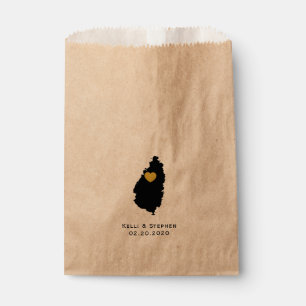 Sainte-Lucie Mariage Faveur Traiter Sacs, Sacs Cad