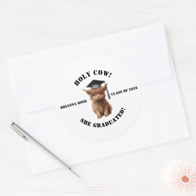 Sainte vache ! Stickers Graduation (Enveloppe)