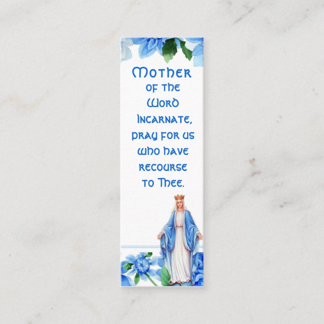 Sainte Vierge catholique Mère Religieuse Carte Sai (Devant)