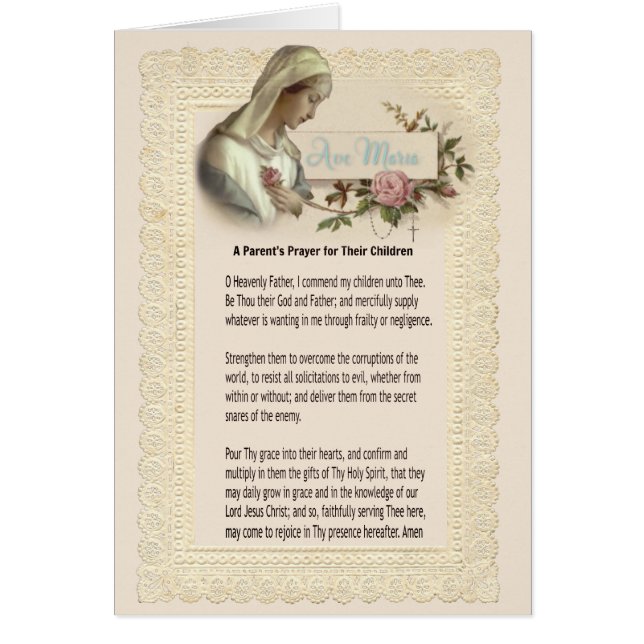 Sainte Vierge Marie Prière pour les enfants (Devant)