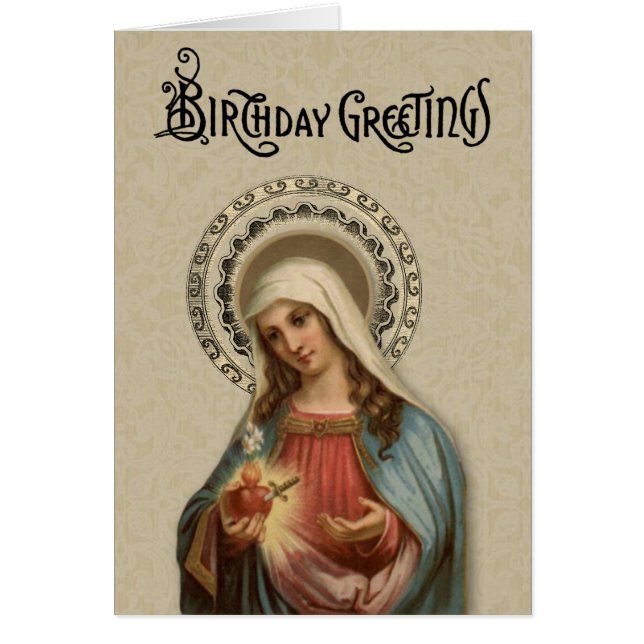 Sainte Vierge Marie Religieuse Vintage (Devant)