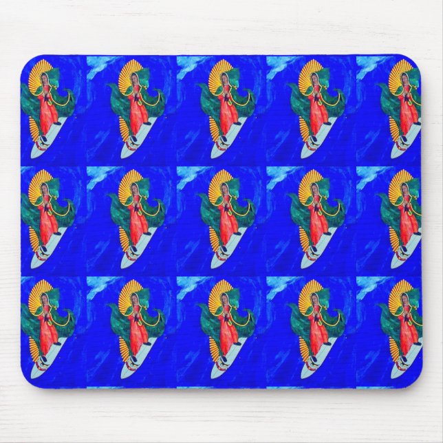 Saints auf blauem Mousepad surfen (Vorne)