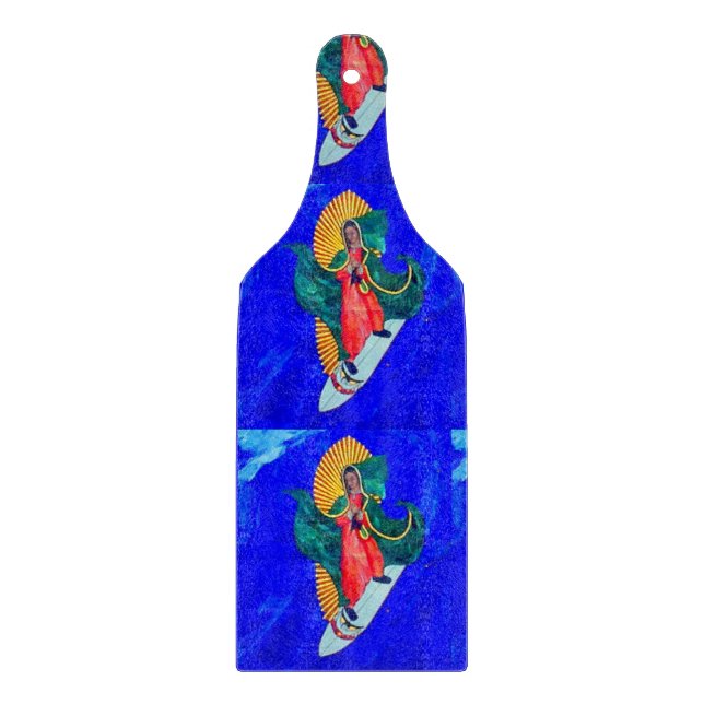 Saints blauer Wellenschneider Schneidebrett (Vorderseite)