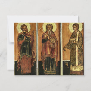 Saints Gurias, Samonas und Abibus Märtyrer Icon Postkarte