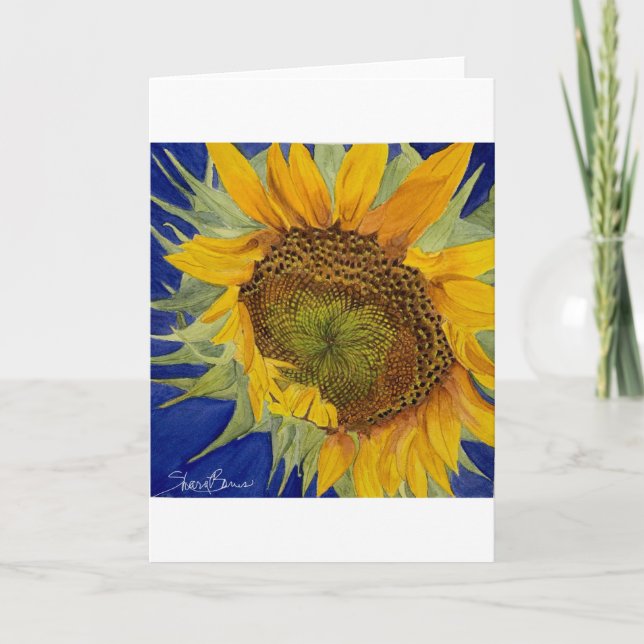 Saiqas Sonnenblumenkarte Karte (Vorderseite)