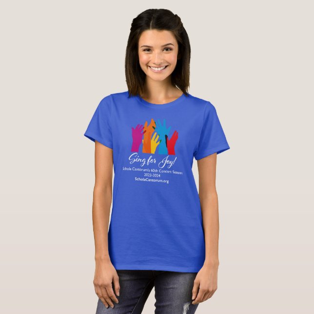 Saison 60 Schola Cantorum Weißes Frauentee T-Shirt (Vorne ganz)