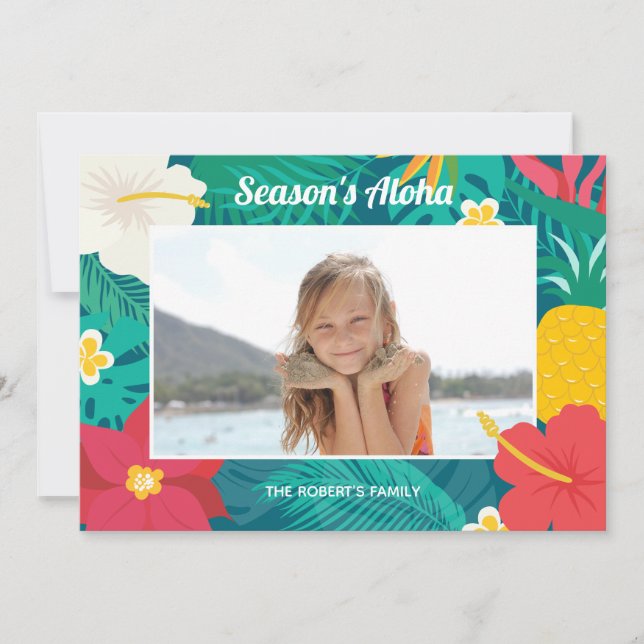 Saison: Aloha Hawaiian Einladung (Vorderseite)