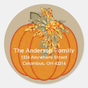 Saison Automne Design Citrouille 1 Stickers d'adre