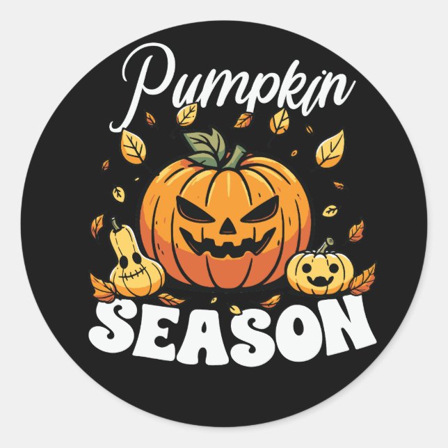 Saison Citrouille amusante Sticker Halloween (Devant)