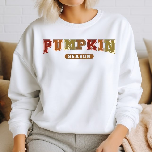 Saison citrouille Trendy Fall Varsity Sweatshirt (Créateur téléchargé)