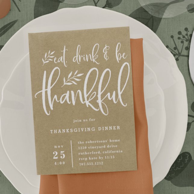 Saison de grâce | Invitation au dîner de Thanksgiv (Créateur téléchargé)
