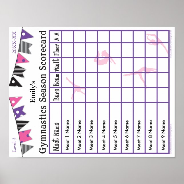Saison de gymnastique Retrouvez Scorecard Poster 9 (Devant)