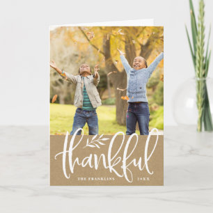 Saison de Thankful  Carte pliée photo Thanksgiving