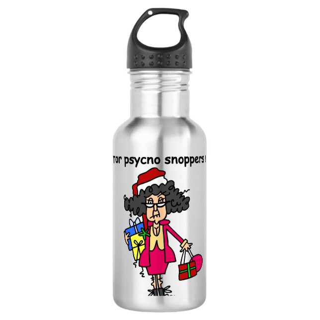 Saison der Psycho-Shopper Edelstahlflasche (Vorderseite)