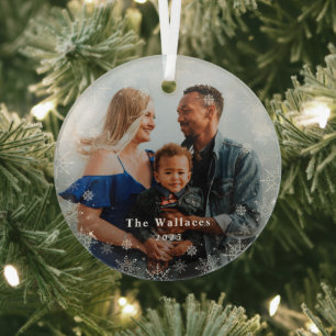Saison gelée Ornement de Noël personnalisé