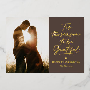 Saison Gratte Foil Thanksgiving Carte photo