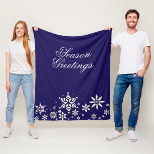 Saison Greetings Snowflakes   Blaue ⭐ ⭐ ⭐ ⭐ ⭐ Fleecedecke