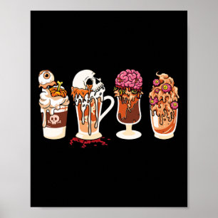 Saison Herbst Horror Film und Kaffeehaus Poster