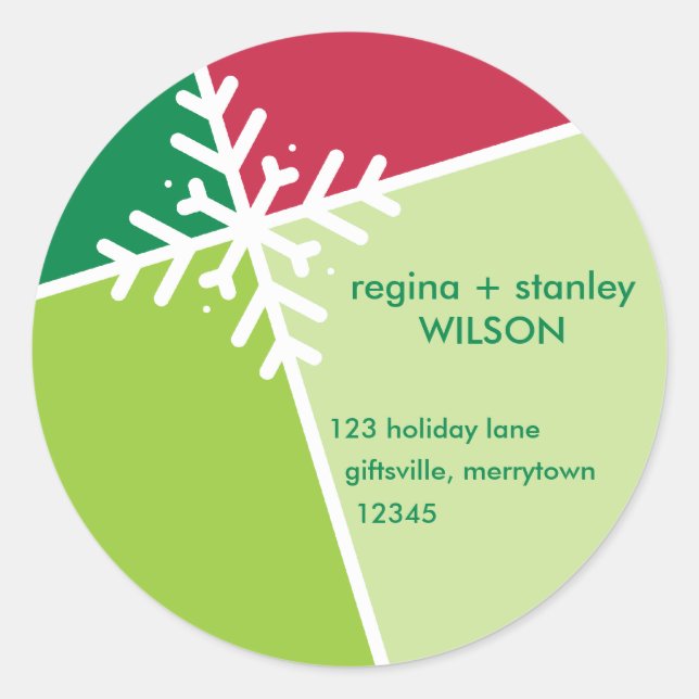 SAISONALE ADRESSE STICKER :: moderista snowflake 5 (Vorderseite)