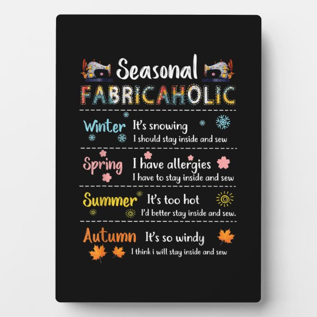 Saisonale Fabricaholische Winter Frühling Sommer H Fotoplatte (Vorderseite)