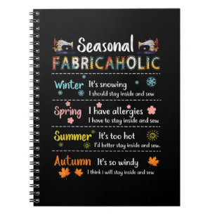 Saisonale Fabricaholische Winter Frühling Sommer H Notizblock