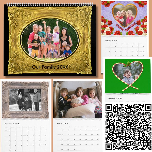 Saisonale Foto-Bilderrahmen Personalisiert Kalender (Seasonal Family Photo Frame Images Personalized Calendar)