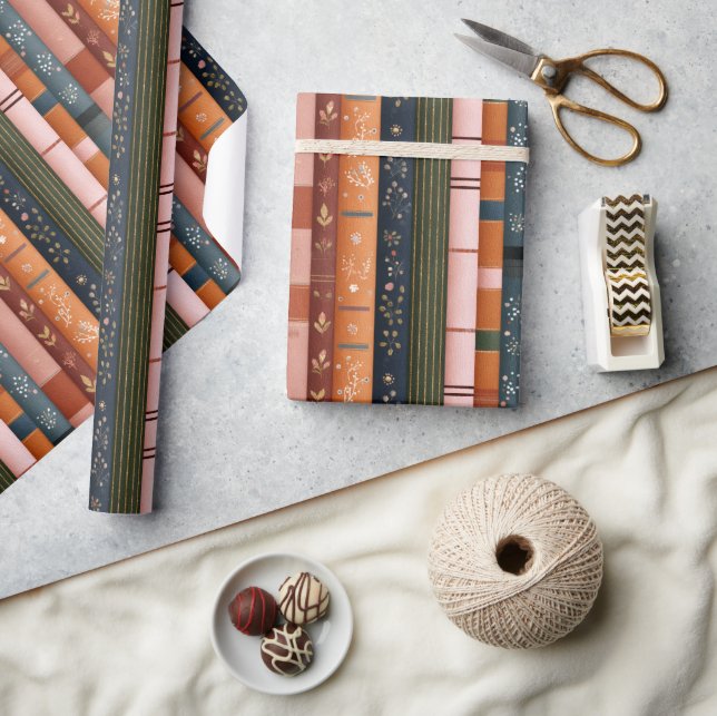 Saisonale Herbst-Buchstäbchen Geschenkpapier (Kunsthandwerk)